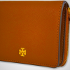 Tory Burch Womens 147606 Saffiano Leather Emerson Zip Around Mini Wallet, (909 Moose)