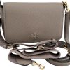 Tory Burch 144688 Thea Flap Grey Heron With Gold Hardware Women's Crossbody Bag flap disc
