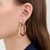 Tory Burch Women's Kira Hoop Earrings, Tory Gold, One Size-2