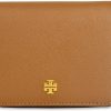 Tory Burch Womens 147606 Saffiano Leather Emerson Zip Around Mini Wallet, (909 Moose) tory burch tote