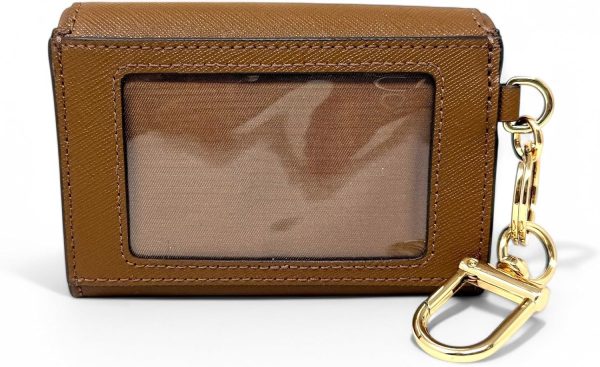 Tory Burch Women's 157146 Crossgrain Leather Emerson Flap Card Case Wallet (Moose)-1