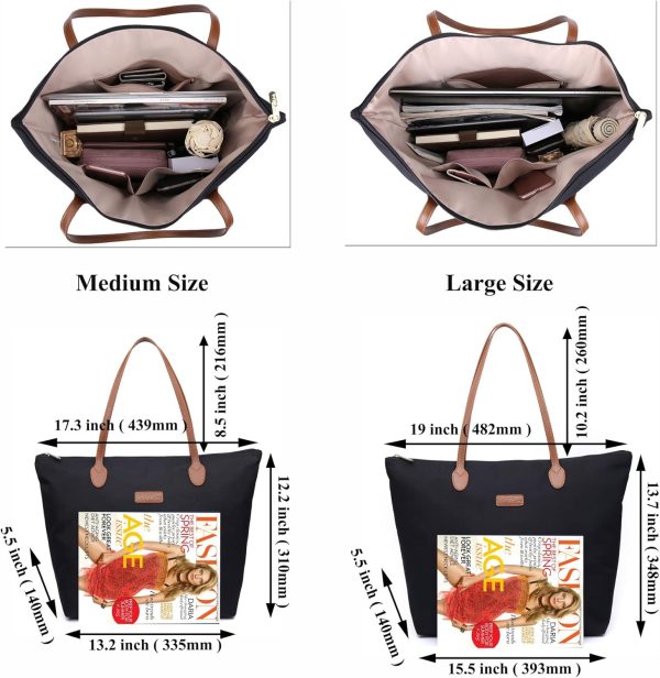 Water Resistant Light Weight Nylon Tote Bag Handbag-3