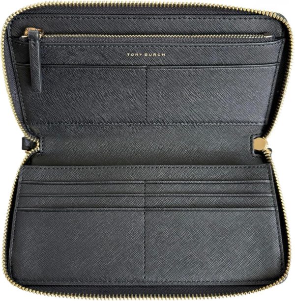 Tory Burch Women's Emerson Zip Continental Wallet (Black)-3