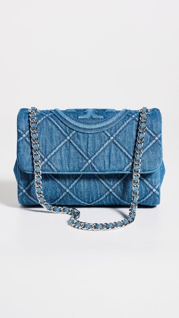 Tory Burch Women's Fleming Soft Denim Small Convertible Shoulder Bag fleming-tamao oxidation
