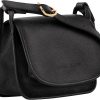 Longchamp Le Foulonne Small Leather Crossbody Bag in Black longchamp le pliage