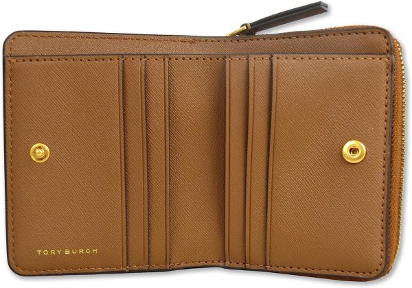 Tory Burch Womens 147606 Saffiano Leather Emerson Zip Around Mini Wallet, (909 Moose)-3