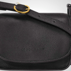 Longchamp Le Foulonne Small Leather Crossbody Bag - Black