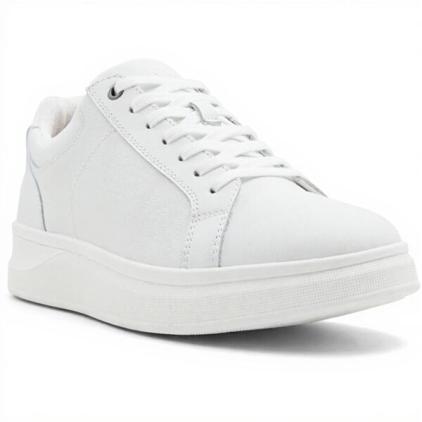 Aldo Darren Mens Leather Sneakers Black White Fashion Trainers