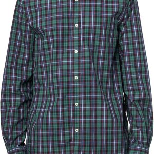 Brooks Brothers Men's Friday Poplin Long Sleeve Pattern Sport Shirt - Forest Plaid-0