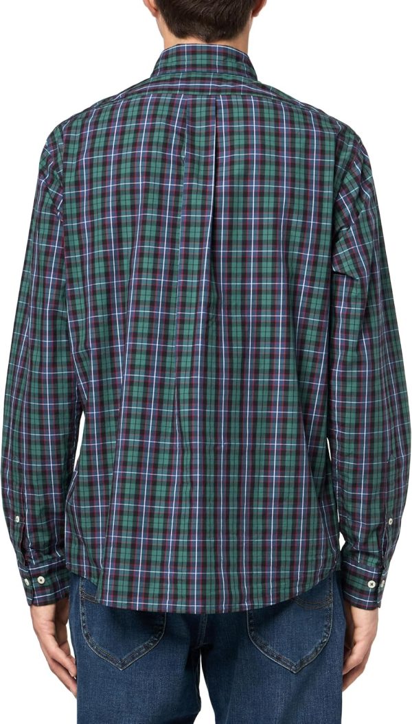 Brooks Brothers Men's Friday Poplin Long Sleeve Pattern Sport Shirt - Forest Plaid-1