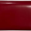 Tory Burch Britten Pebble Leather Envelope Wallet for Women - Bartlett Red-1