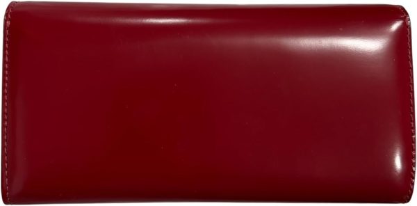 Tory Burch Britten Pebble Leather Envelope Wallet for Women - Bartlett Red-1