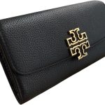 Tory Burch Britten Pebble Leather Envelope Wallet for Women-0