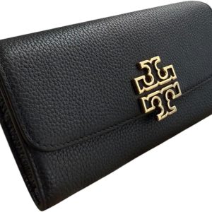 Tory Burch Britten Pebble Leather Envelope Wallet for Women-0