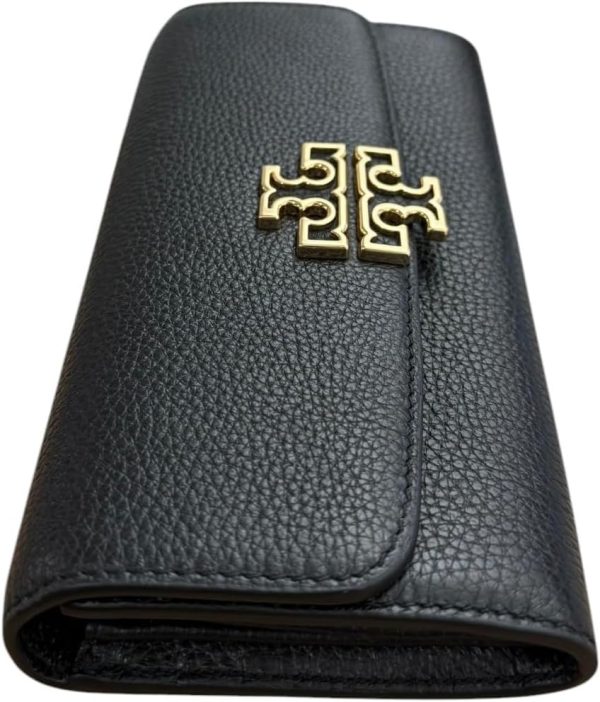 Tory Burch Britten Pebble Leather Envelope Wallet for Women-3