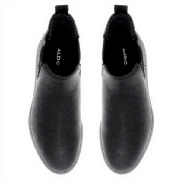 Aldo Mens Chelsea Boots Black Faux Leather Slip On