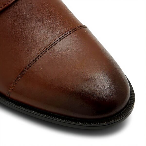 Aldo Mens Monk Strap Loafers Leather Cognac Black Sizes