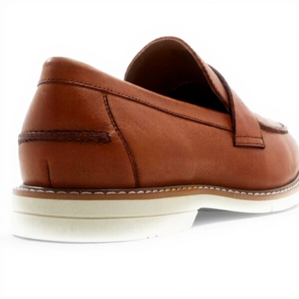 Aldo Mens Zadar Loafers Leather Slip On Cognac Size 6.5 UK