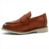 Aldo Mens Zadar Loafers Leather Slip On Cognac Size 6.5 UK