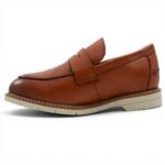 Aldo Mens Zadar Loafers Leather Slip On Cognac Size 6.5 UK