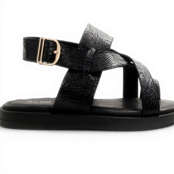 Aldo Mens ZainoFlat Sandal Leather Comfortable Black Size