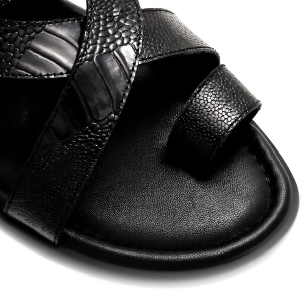 Aldo Mens ZainoFlat Sandal Leather Comfortable Black Size