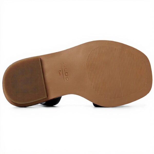 ALDO Womens Agreinwan Flat Sandal Black Square Toe