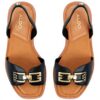 ALDO Womens Agreinwan Flat Sandal Black Square Toe
