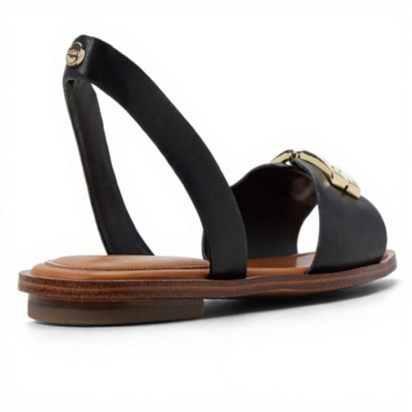 ALDO Womens Agreinwan Flat Sandal Black Square Toe