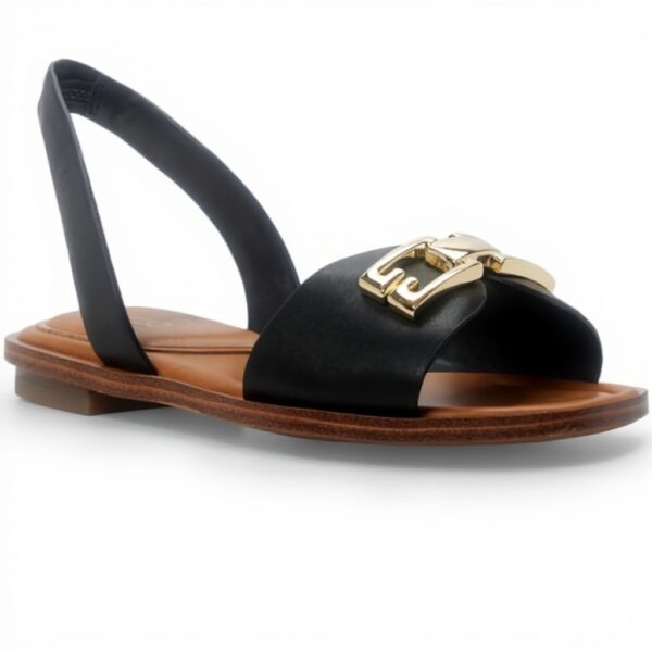ALDO Womens Agreinwan Flat Sandal Black Square Toe