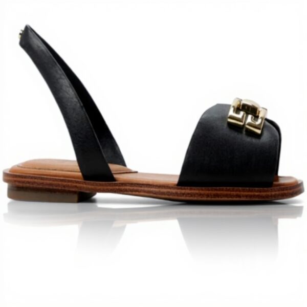 ALDO Womens Agreinwan Flat Sandal Black Square Toe