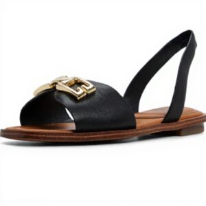 ALDO Womens Agreinwan Flat Sandal Black Square Toe