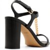 Aldo Clelia Heeled Sandal Womens Leather Black Fashion