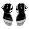 ALDO Womens Diedra Heeled Sandal Dark Grey Square Toe