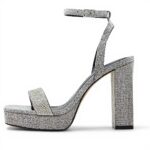 ALDO Womens Diedra Heeled Sandal Dark Grey Square Toe