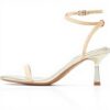 Aldo Womens Dime Heeled Sandal Gold Square Toe