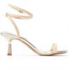 Aldo Womens Dime Heeled Sandal Gold Square Toe
