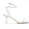 ALDO Womens Dime Pump Silver Fashion Sandals Square Toe