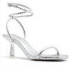 ALDO Womens Dime Pump Silver Fashion Sandals Square Toe