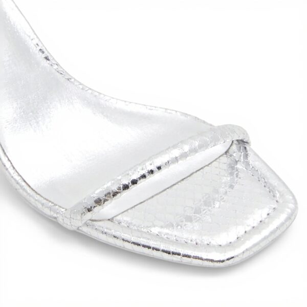 ALDO Womens Dime Pump Silver Fashion Sandals Square Toe