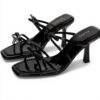 ALDO Womens Elisabete Heeled Sandal Black Fashion Shoes