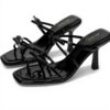 ALDO Womens Elisabete Heeled Sandal Black Fashion Shoes