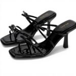 ALDO Womens Elisabete Heeled Sandal Black Fashion Shoes