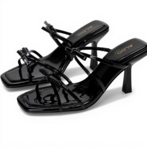 ALDO Womens Elisabete Heeled Sandal Black Fashion Shoes