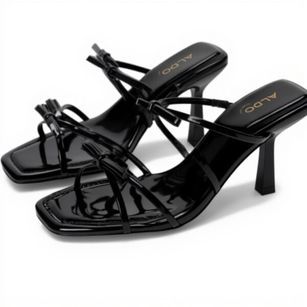 ALDO Womens Elisabete Heeled Sandal Black Fashion Shoes