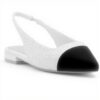 Aldo Womens Fleure Ballet Flat Black White Textile