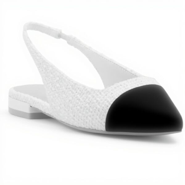 Aldo Womens Fleure Ballet Flat Black White Textile