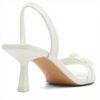 ALDO Womens Heeled Sling Back Sandals White Square Toe