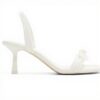 ALDO Womens Heeled Sling Back Sandals White Square Toe