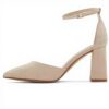 Aldo Womens JanPump Leather Court Shoes Block Heel
